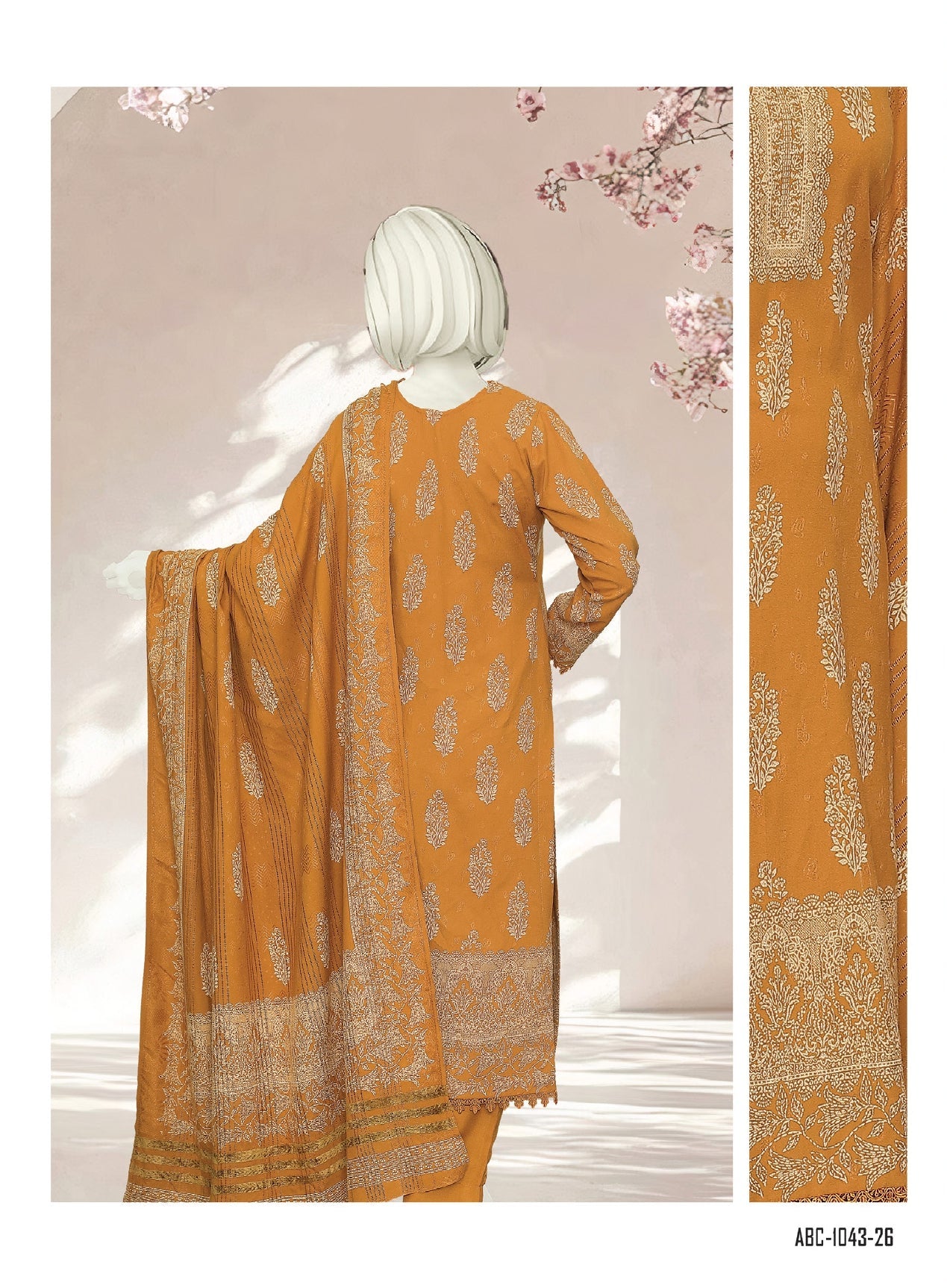 Mahnoor by ABC Fabric | Unstitch 3 Pc Printed Fabric Collection