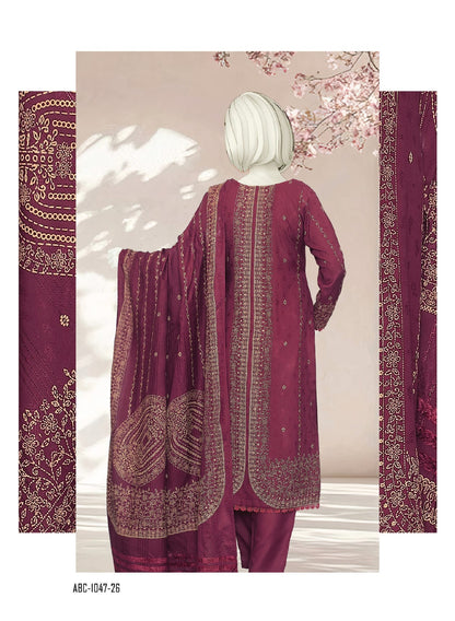 Mahnoor by ABC Fabric | Unstitch 3 Pc Printed Fabric Collection