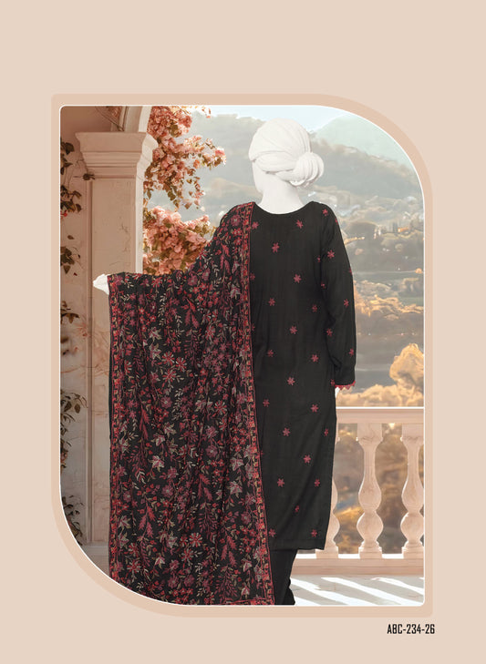 ABC Fabrics by Parisa – Embroidered Winter Slub Collection | Luxury Unstitched Winter Suits for Women