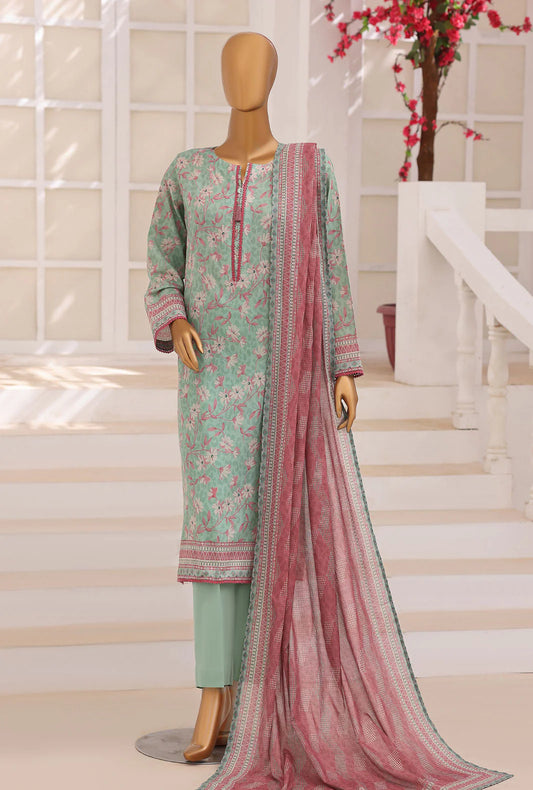HZ | Platinum Jaipuri Unstitched 3 Piece Digital Printed Lawn