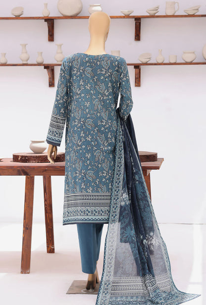 HZ | Platinum Jaipuri Unstitched 3 Piece Digital Printed Lawn