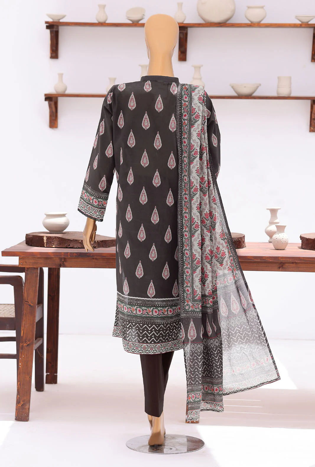 HZ | Platinum Jaipuri Unstitched 3 Piece Digital Printed Lawn