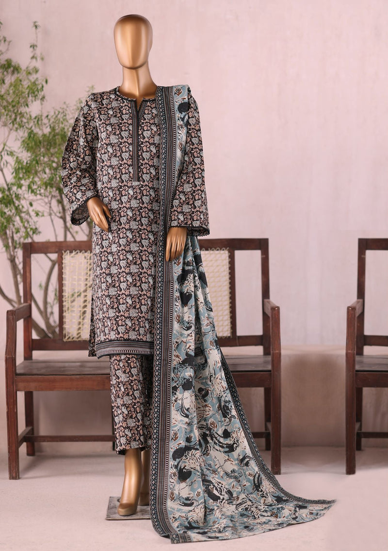 Bin Saeed | Stitched 3pc Printed Khaddar Collection