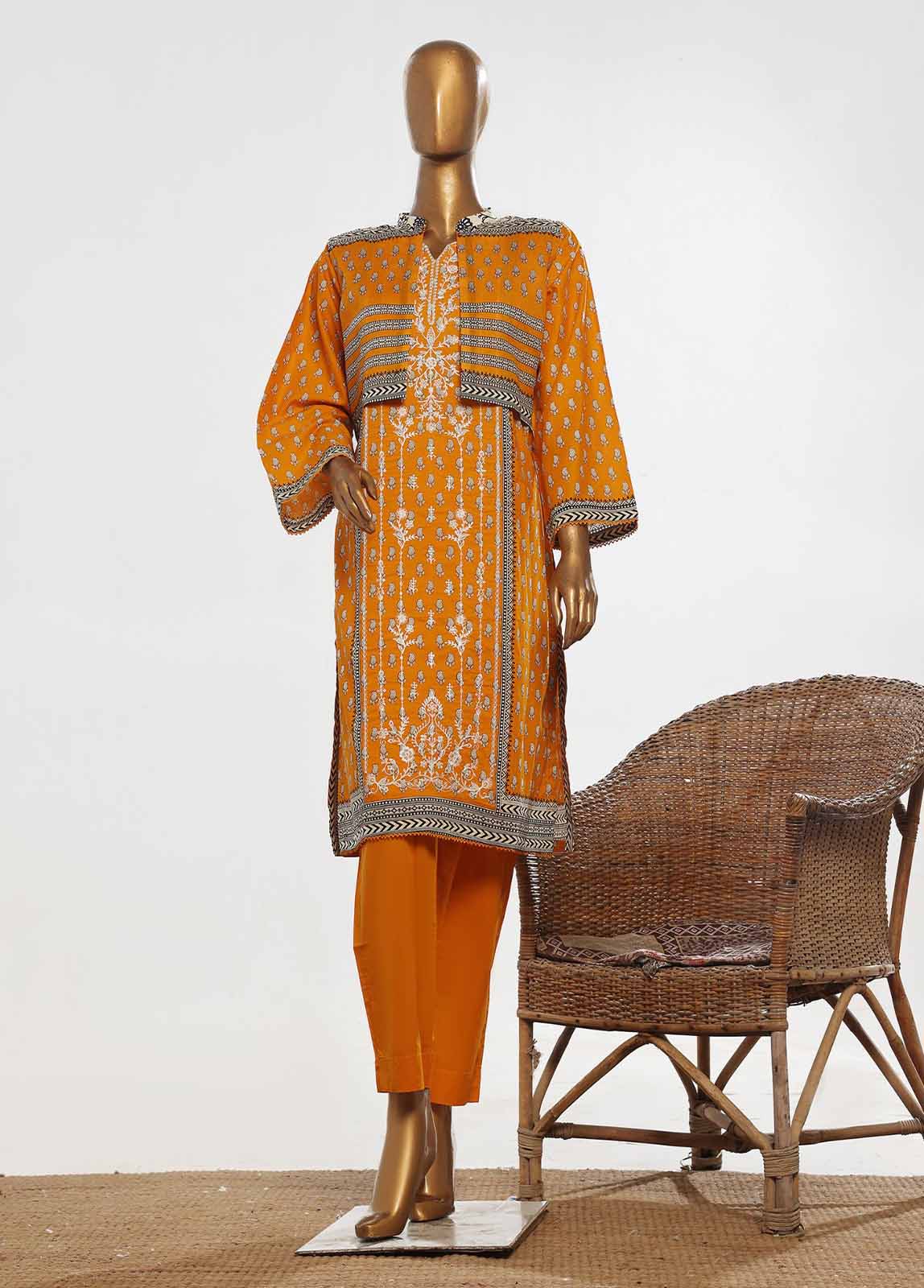 Bin Saeed | Stitch 2 Pc Embroidered Lawn with Gown Collection
