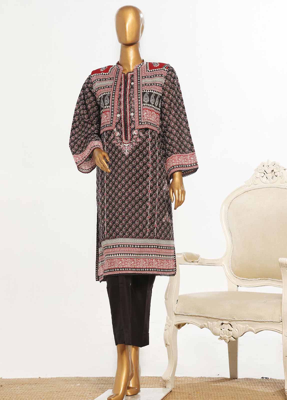 Bin Saeed | Stitch 2 Pc Embroidered Lawn with Gown Collection