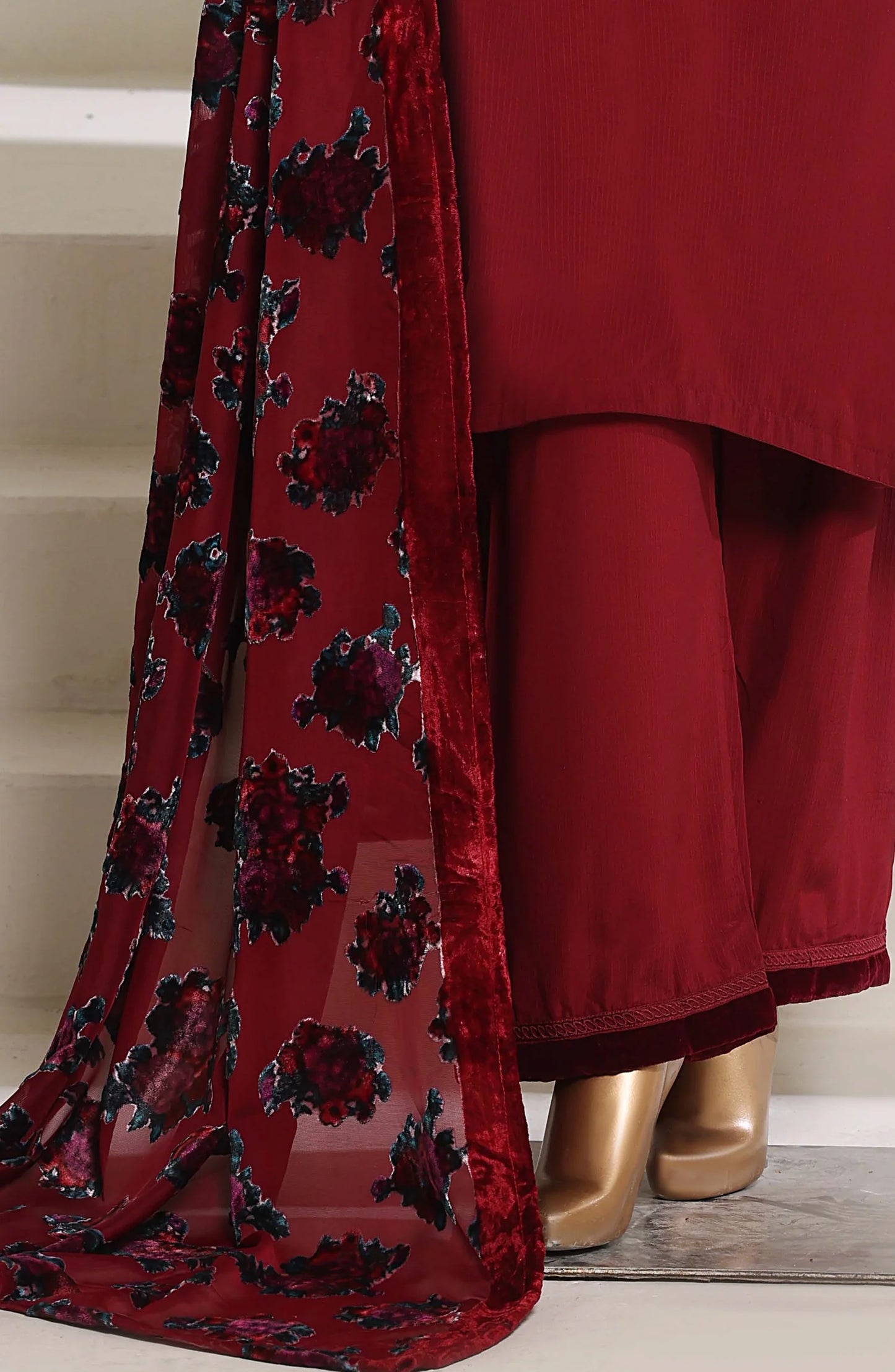 Sada Bahar | Stitch 3 Pc Luxury Embroidered Viscose with Palachi Shawl