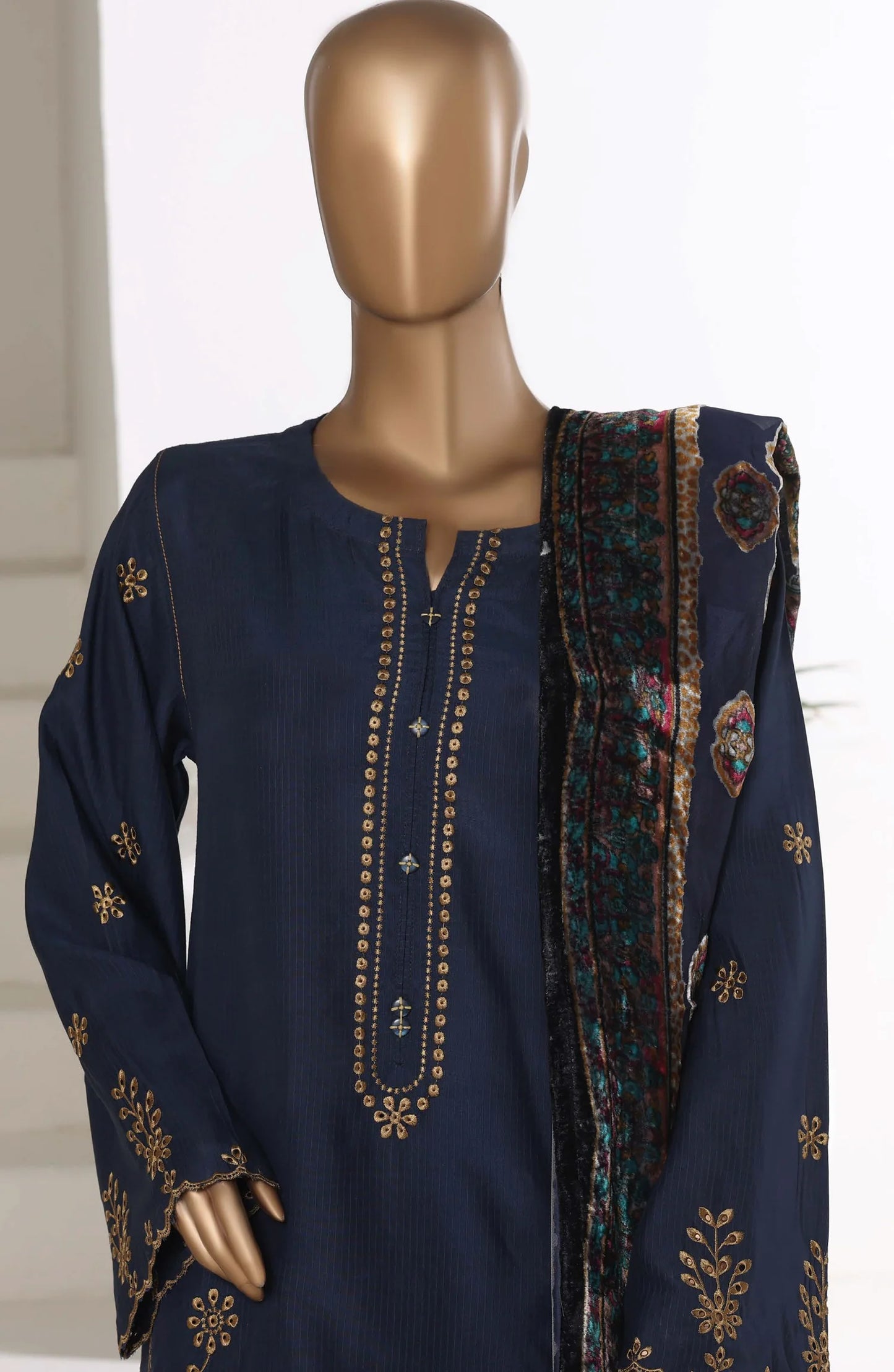 Sada Bahar | Stitch 3 Pc Luxury Embroidered Viscose with Palachi Shawl