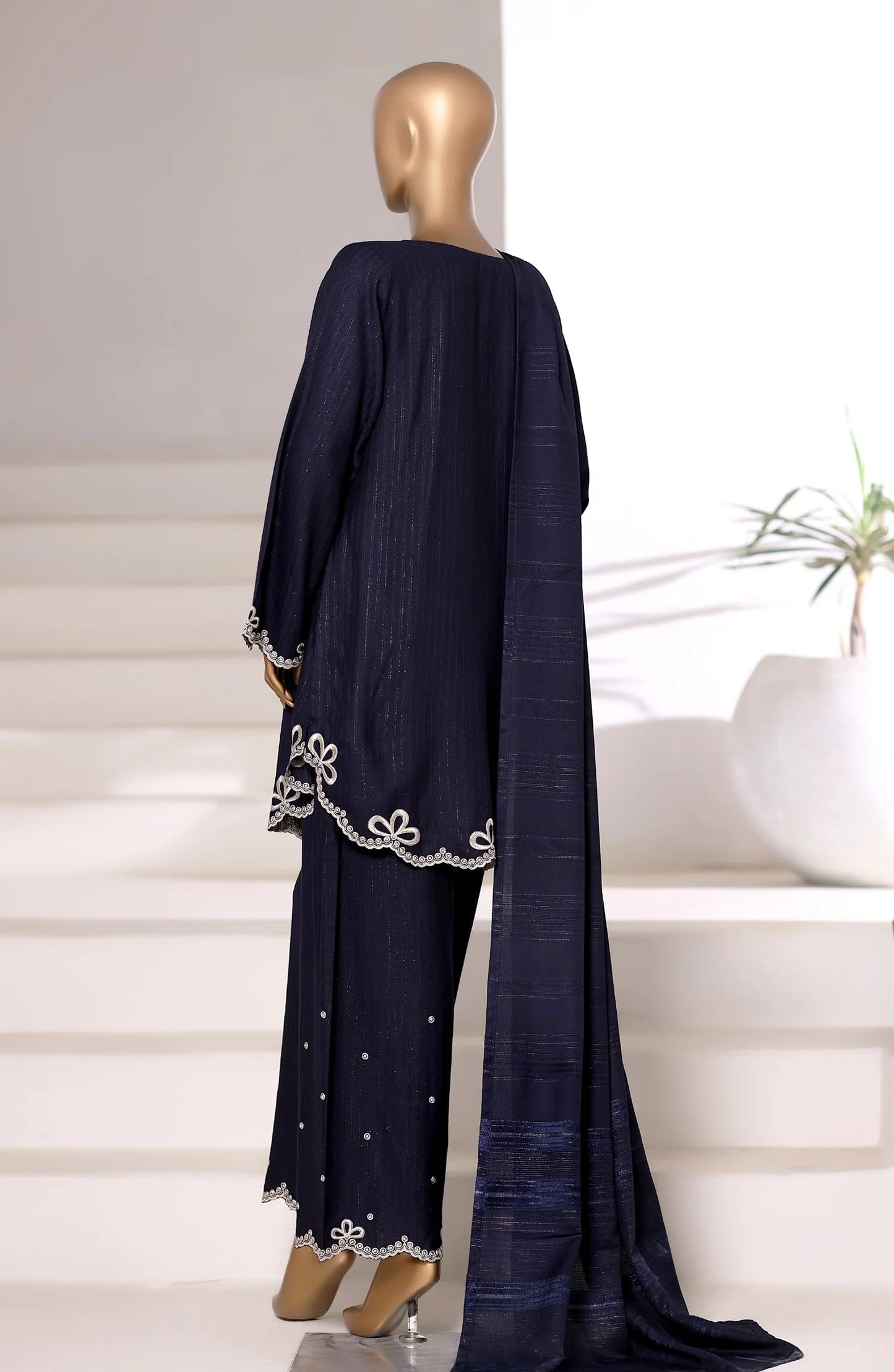 Sadabahar| Stitch 3 Pc Vybe Embroidered Dhanak Collection