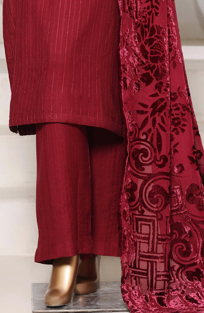 Sadabahar | Luxury Embroidered Dhanak Stitched 3 Pc with Palachi Shawl