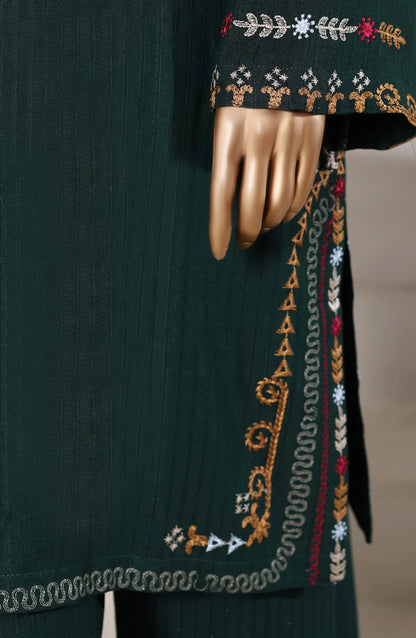 Sadabahar | Luxury Embroidered Dhanak Stitched 3 Pc with Palachi Shawl