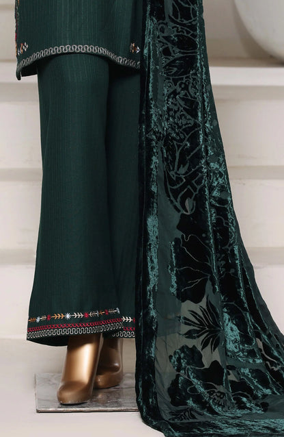 Sadabahar | Luxury Embroidered Dhanak Stitched 3 Pc with Palachi Shawl