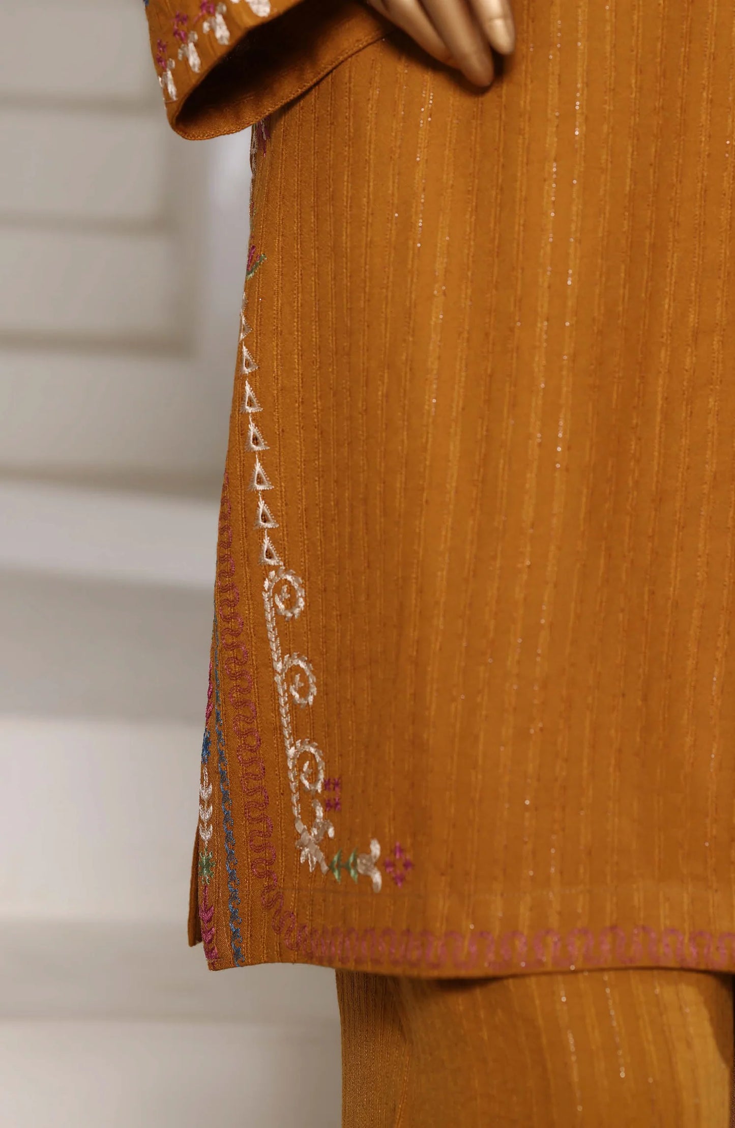 Sadabahar | Luxury Embroidered Dhanak Stitched 3 Pc with Palachi Shawl
