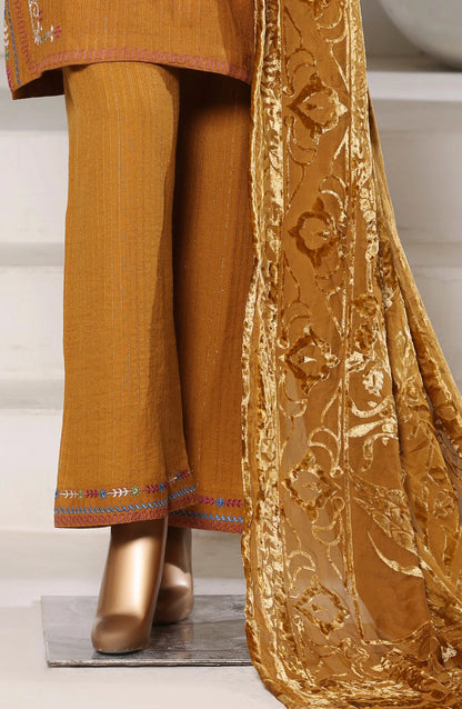 Sadabahar | Luxury Embroidered Dhanak Stitched 3 Pc with Palachi Shawl