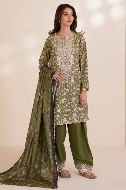 Zellbury | Unstitched 3PC Printed & Embroidered Cotton