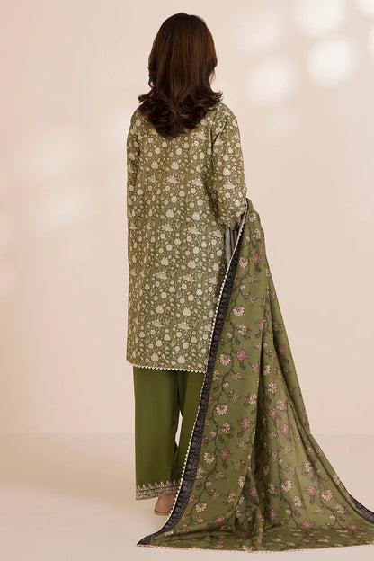 Zellbury | Unstitched 3PC Printed & Embroidered Cotton