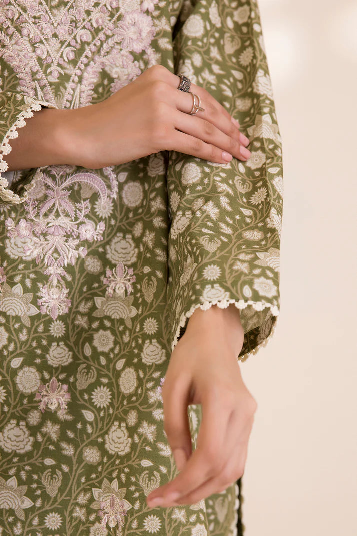 Zellbury | Unstitched 3PC Printed & Embroidered Cotton