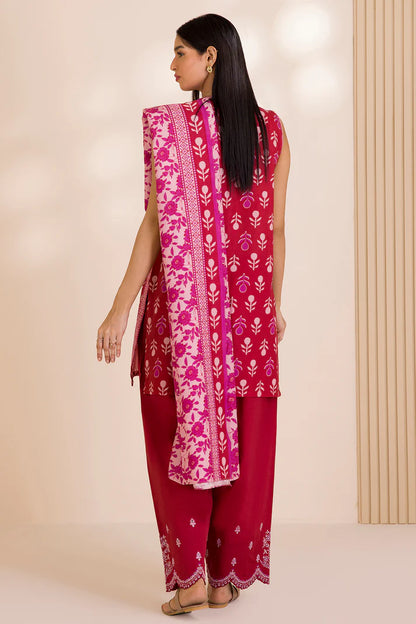 Zellbury | Unstitched 3PC Printed & Embroidered Cotton