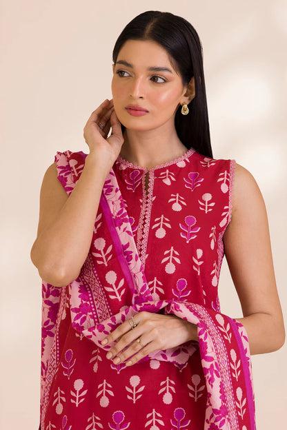 Zellbury | Unstitched 3PC Printed & Embroidered Cotton