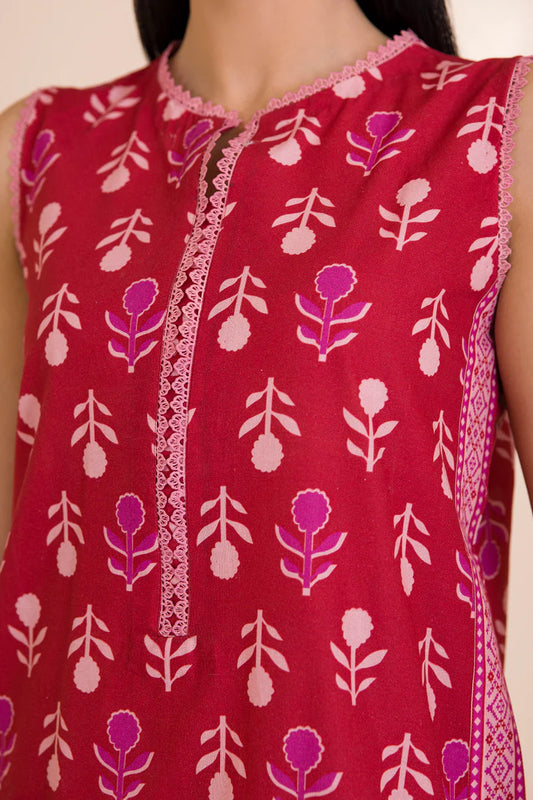 Zellbury | Unstitched 3PC Printed & Embroidered Cotton