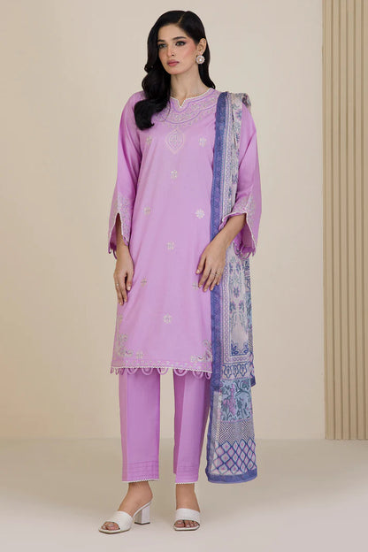 Zellbury | Unstitched 3PC Dyed Embroidered Cotton Collection