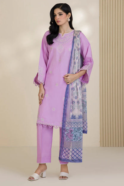 Zellbury | Unstitched 3PC Dyed Embroidered Cotton Collection