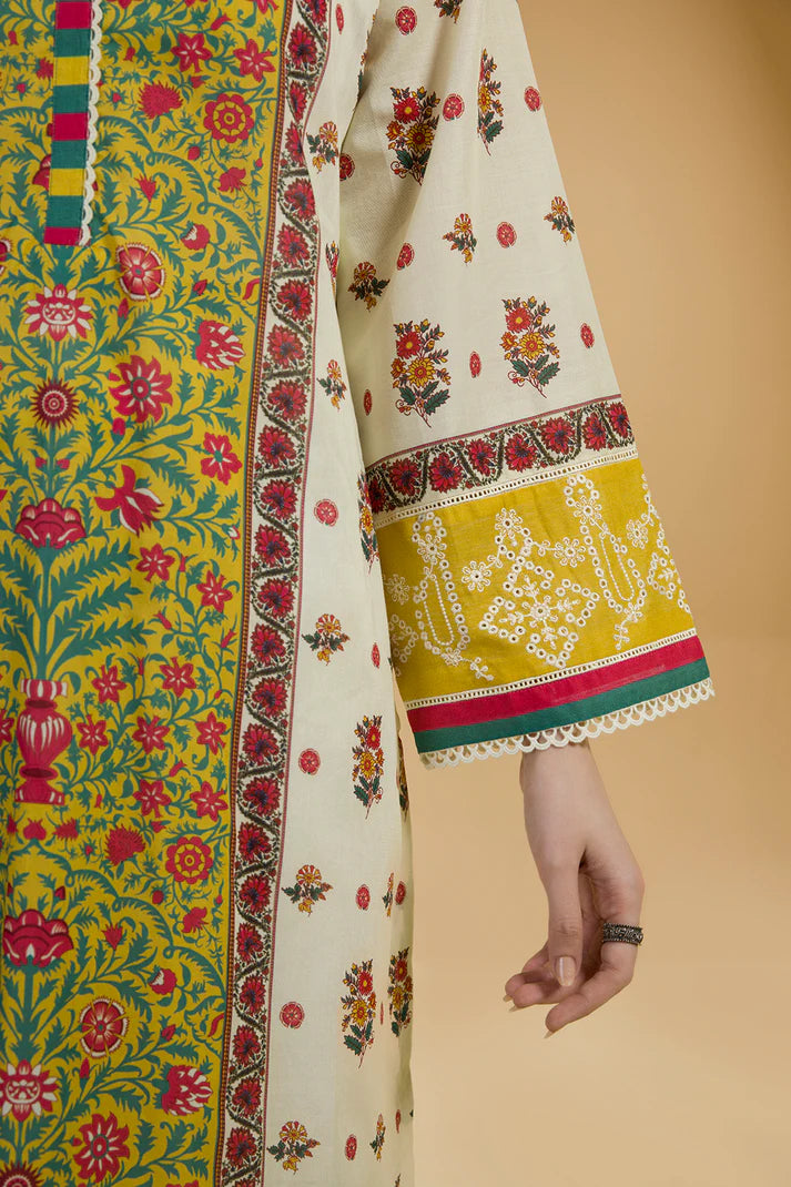 Zellbury Unstitched 2 PC Digital Printed Embroidered Lawn