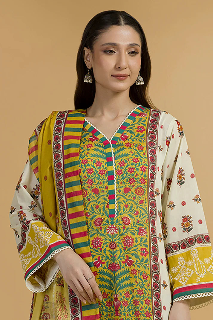 Zellbury Unstitched 2 PC Digital Printed Embroidered Lawn