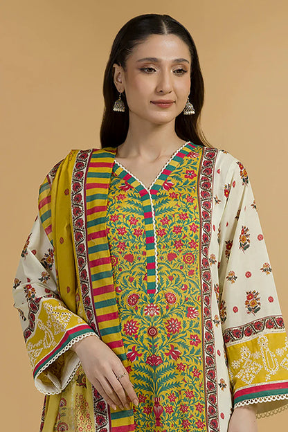 Zellbury Unstitched 2 PC Digital Printed Embroidered Lawn