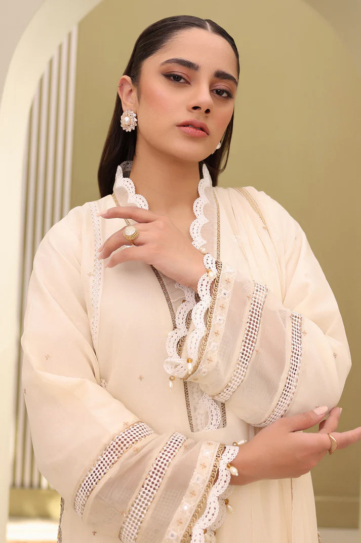 Zellbury | Unstitch 3 Pc Dyed Embroidered Chiffon Collection