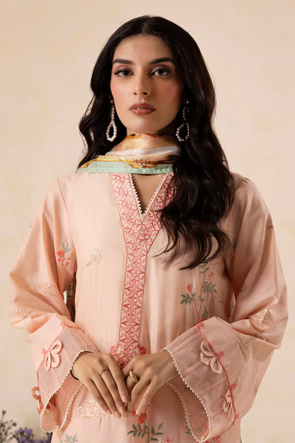 Zellbury | Unstitch 3 Pc dyed embroidered lawn