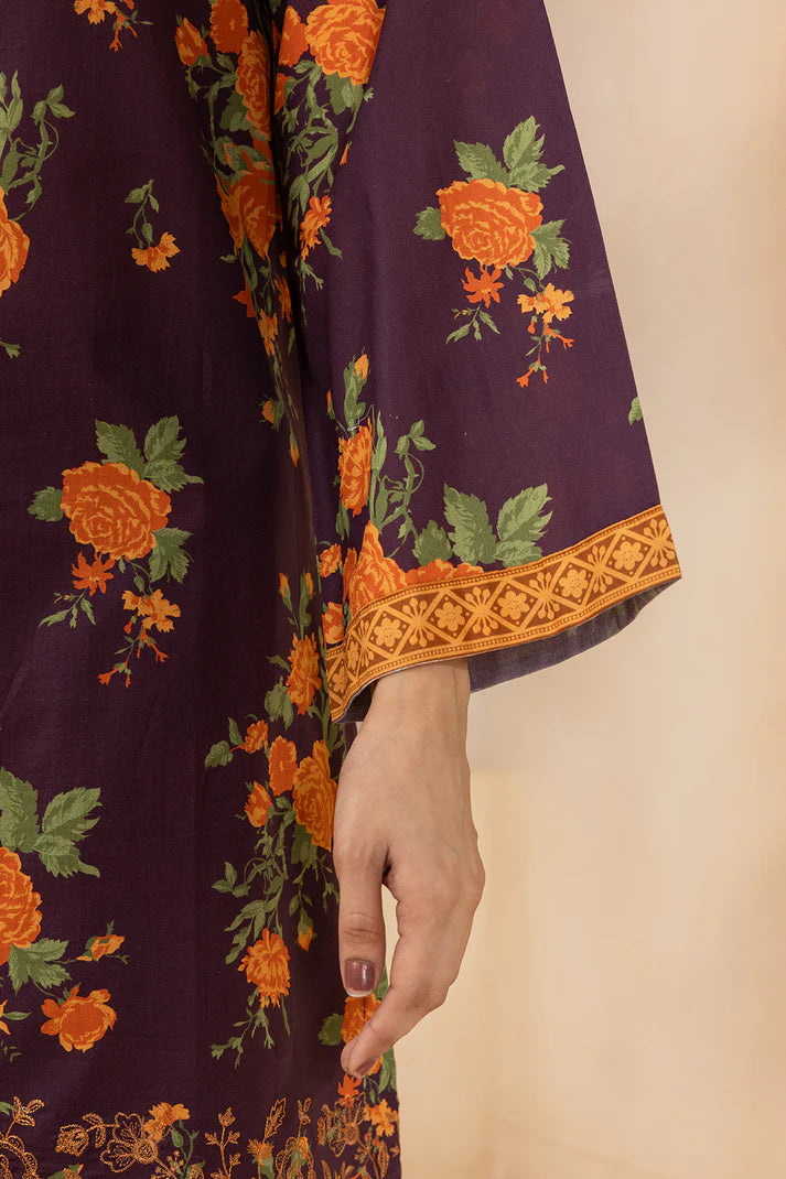 Zellbury | Unstitched 2 Pc Digital Embroidered Lawn