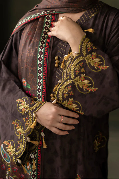 Zellbury | Unstitched 3 Pc Dyed Embroidered Viscose Collection