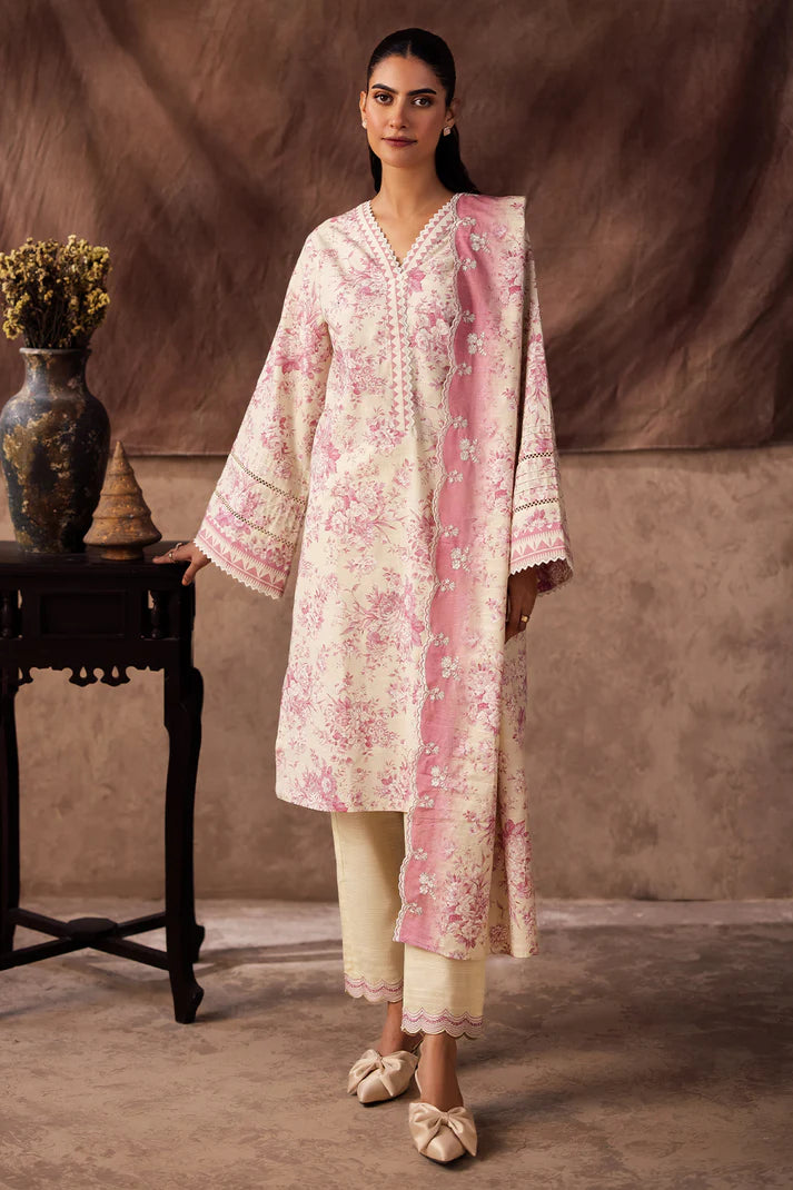 Zellbury | Unstitched 3 Piece Printed Textured Khaddar Collection