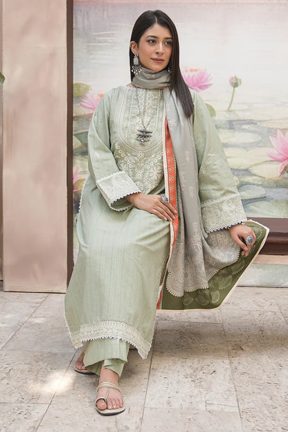 Zellbury | Unstitched 3 Pc Printed Embroidered Khaddar Collection