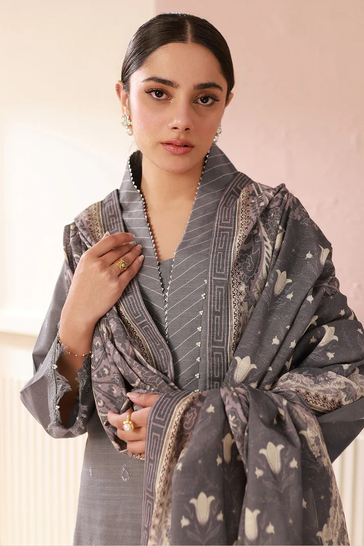 Zellbury | Unstitch 3 Pc Dyed Embroidered Khaddar Collection
