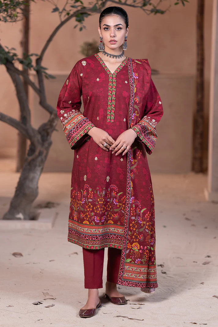 Zellbury | Unstitched 3 Piece Printed Embroidered Textured Khaddar Collection