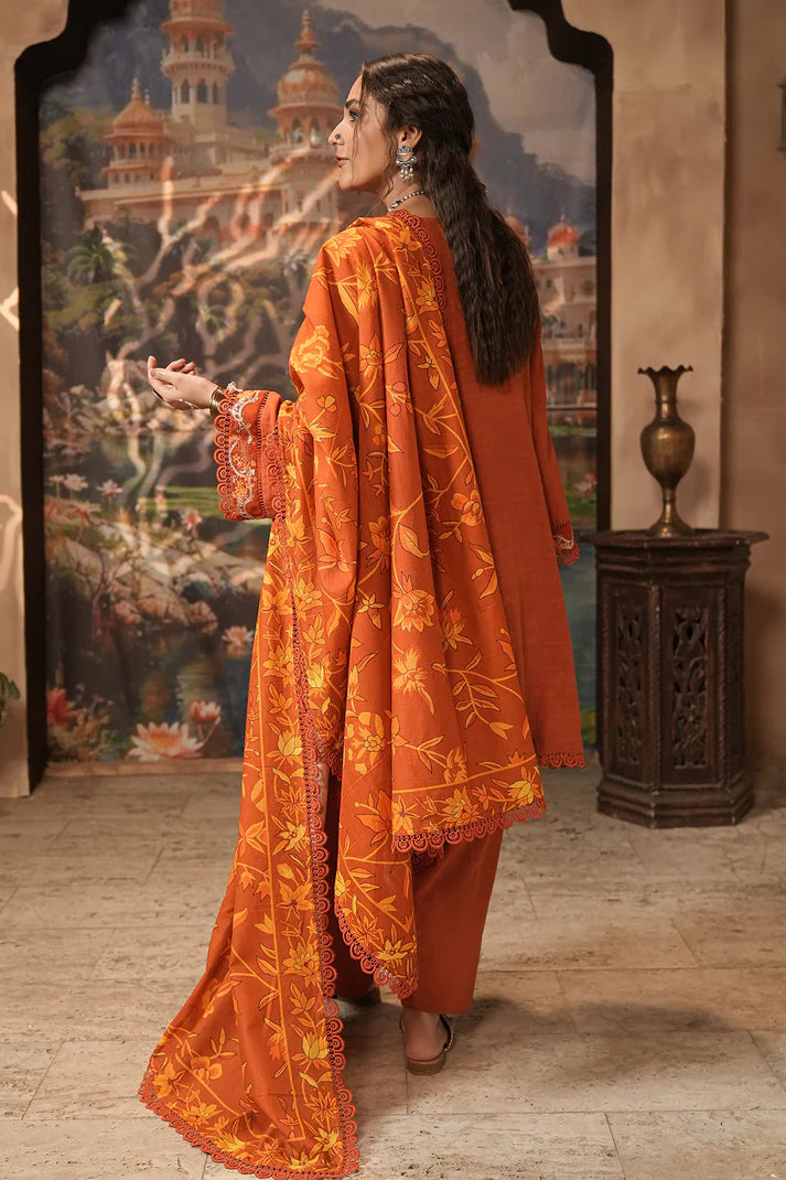 Zellbury | Unstitched 3 Pc Digital Printed Embroidered Khaddar