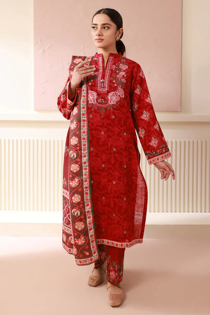 Zellbury | Unstitched 3 Pc Printed Embroidered Khaddar Collection