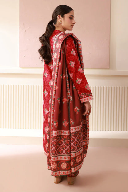 Zellbury | Unstitched 3 Pc Printed Embroidered Khaddar Collection