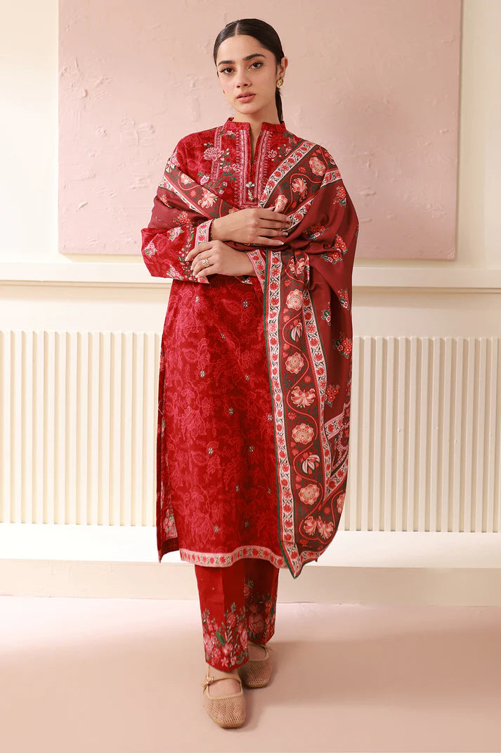Zellbury | Unstitched 3 Pc Printed Embroidered Khaddar Collection