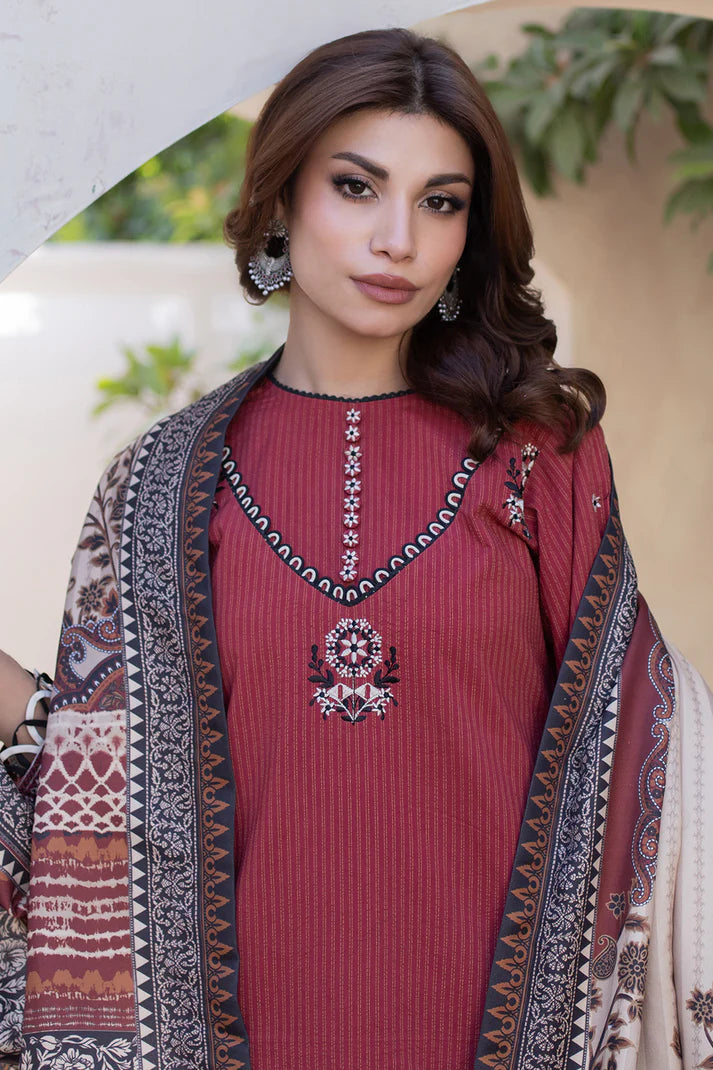 Zellbury | Unstitched 3 Pc Printed Embroidered Khaddar Collection