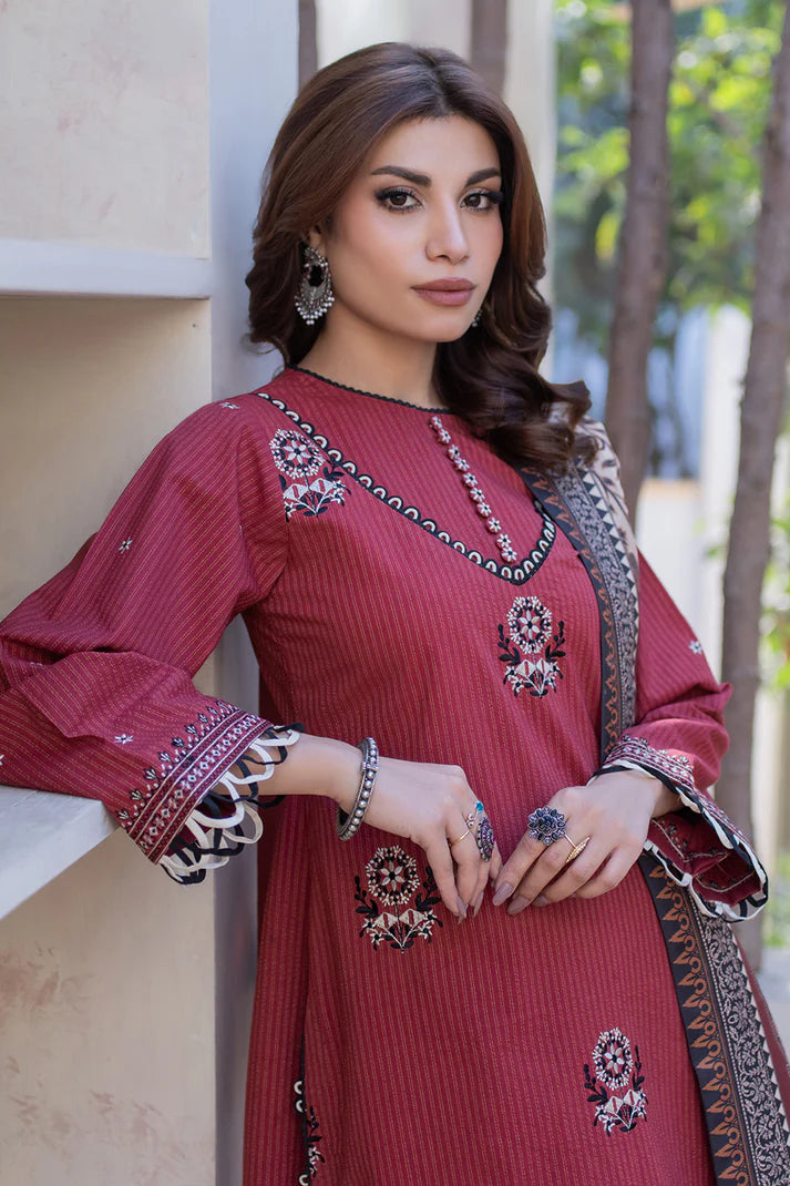 Zellbury | Unstitched 3 Pc Printed Embroidered Khaddar Collection