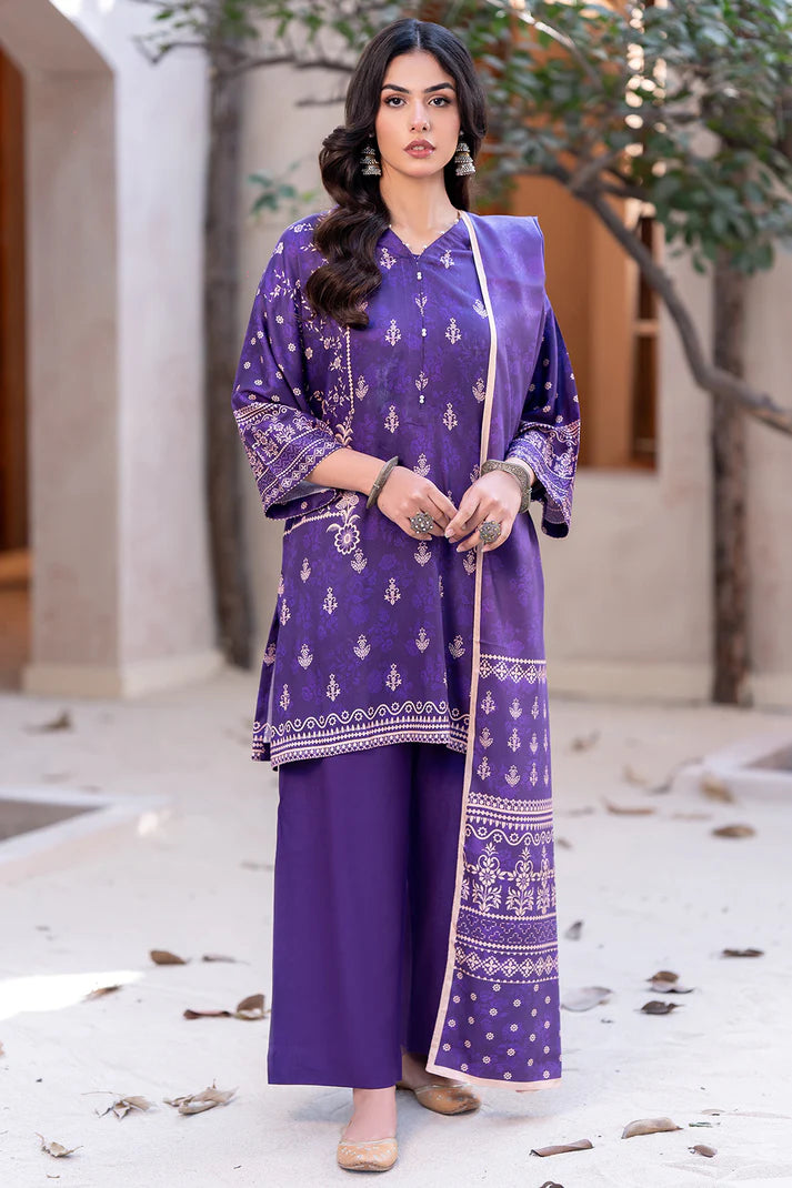 Zellbury | Unstitched 3 Piece Printed Cotail