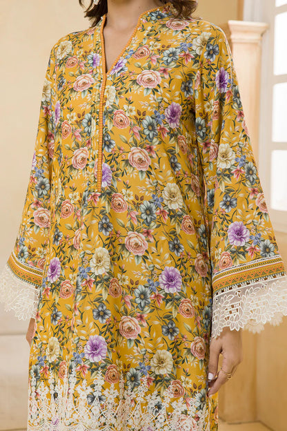 Zellbury | Unstitched 2 Pc Digital Printed Embroidered Linen Collection