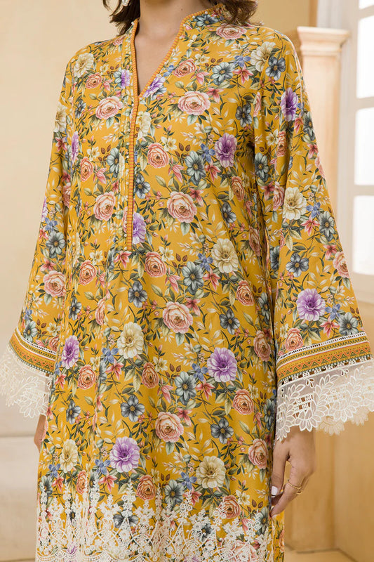 Zellbury | Unstitched 2 Pc Digital Printed Embroidered Linen Collection