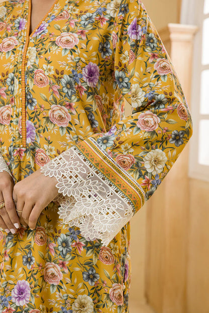 Zellbury | Unstitched 2 Pc Digital Printed Embroidered Linen Collection