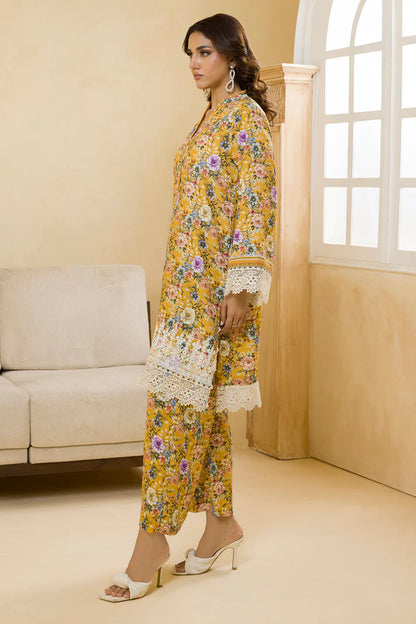 Zellbury | Unstitched 2 Pc Digital Printed Embroidered Linen Collection