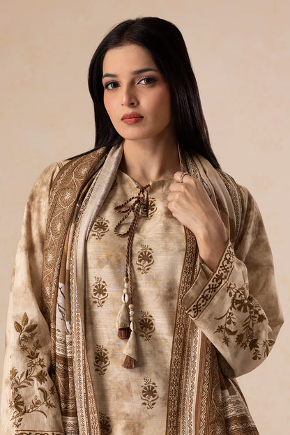 Zellbury | Unstitched 2 Pc Printed Embroidered Khaddar Collection
