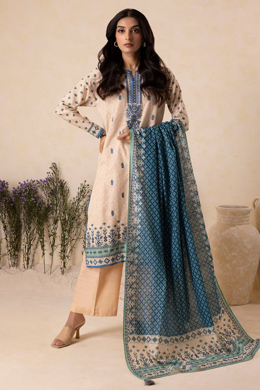 Zellbury | Unstitched 2 Pc Printed Embroidered Khaddar Collection