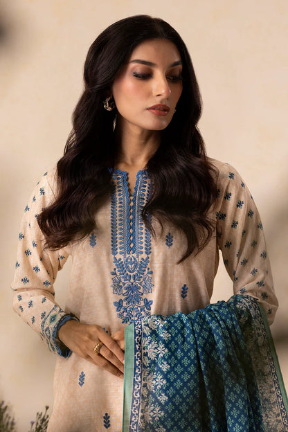 Zellbury | Unstitched 2 Pc Printed Embroidered Khaddar Collection